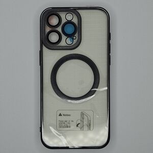 Transparent iPhone 14 Case with Black Accents